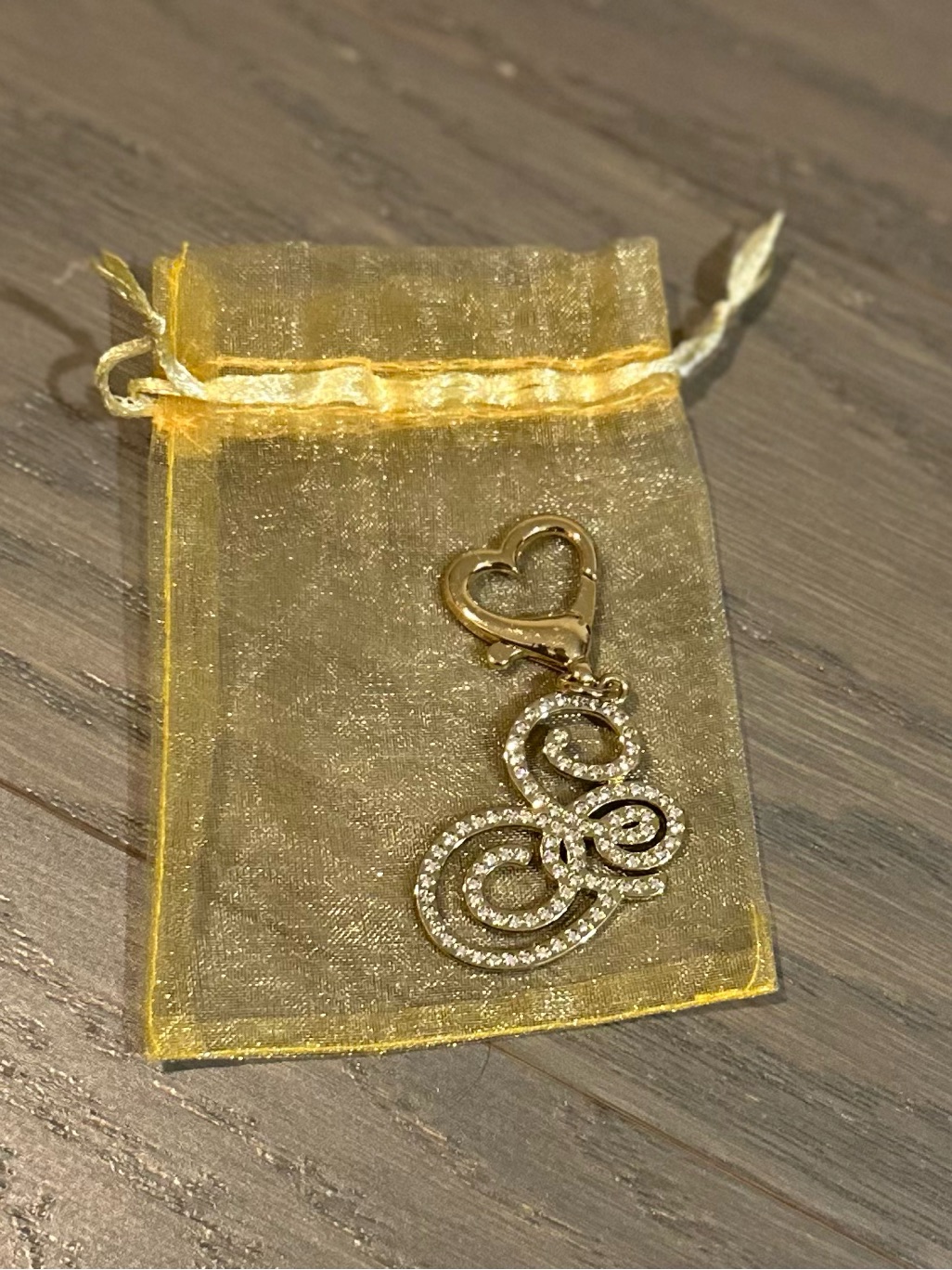Gisou Nyc Popup Rhinestone Gold “G” Keyring